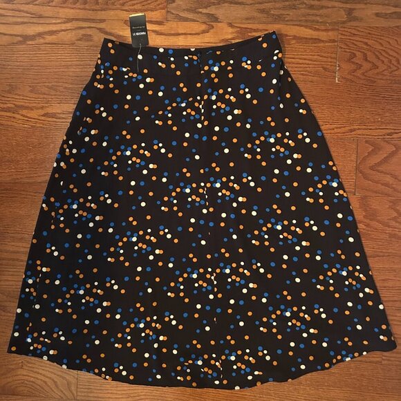 NWT Multi Color Polka Dots Mdi Skirt  A Line Size XL Forever 21 Casual Coquette - Picture 7 of 13